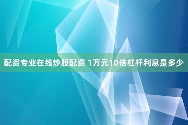 配资专业在线炒股配资 1万元10倍杠杆利息是多少