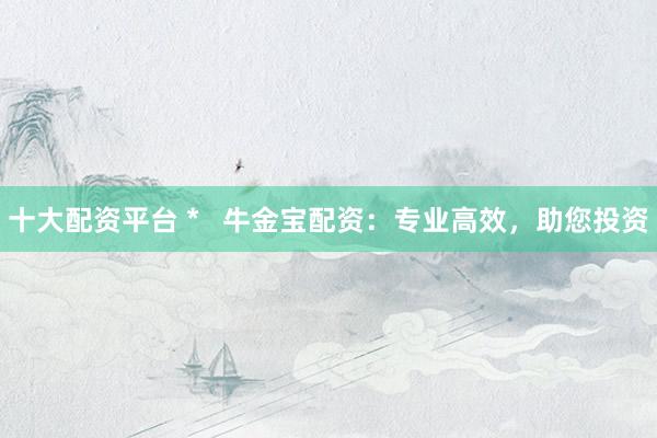 十大配资平台 *   牛金宝配资：专业高效，助您投资