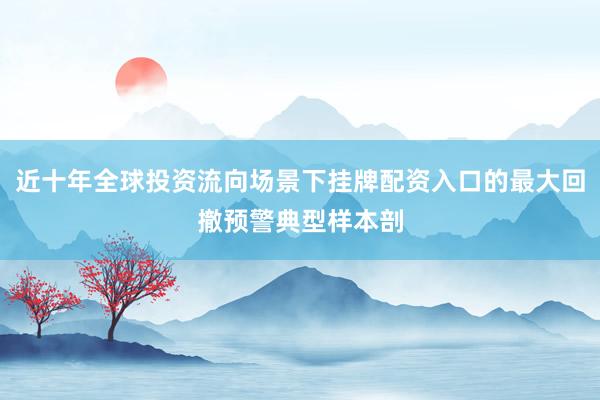 近十年全球投资流向场景下挂牌配资入口的最大回撤预警典型样本剖